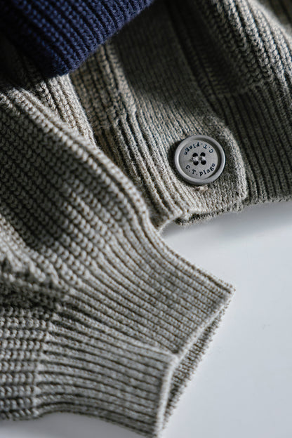 26SS Cotton cashmere ribbed cardigan /CT26112