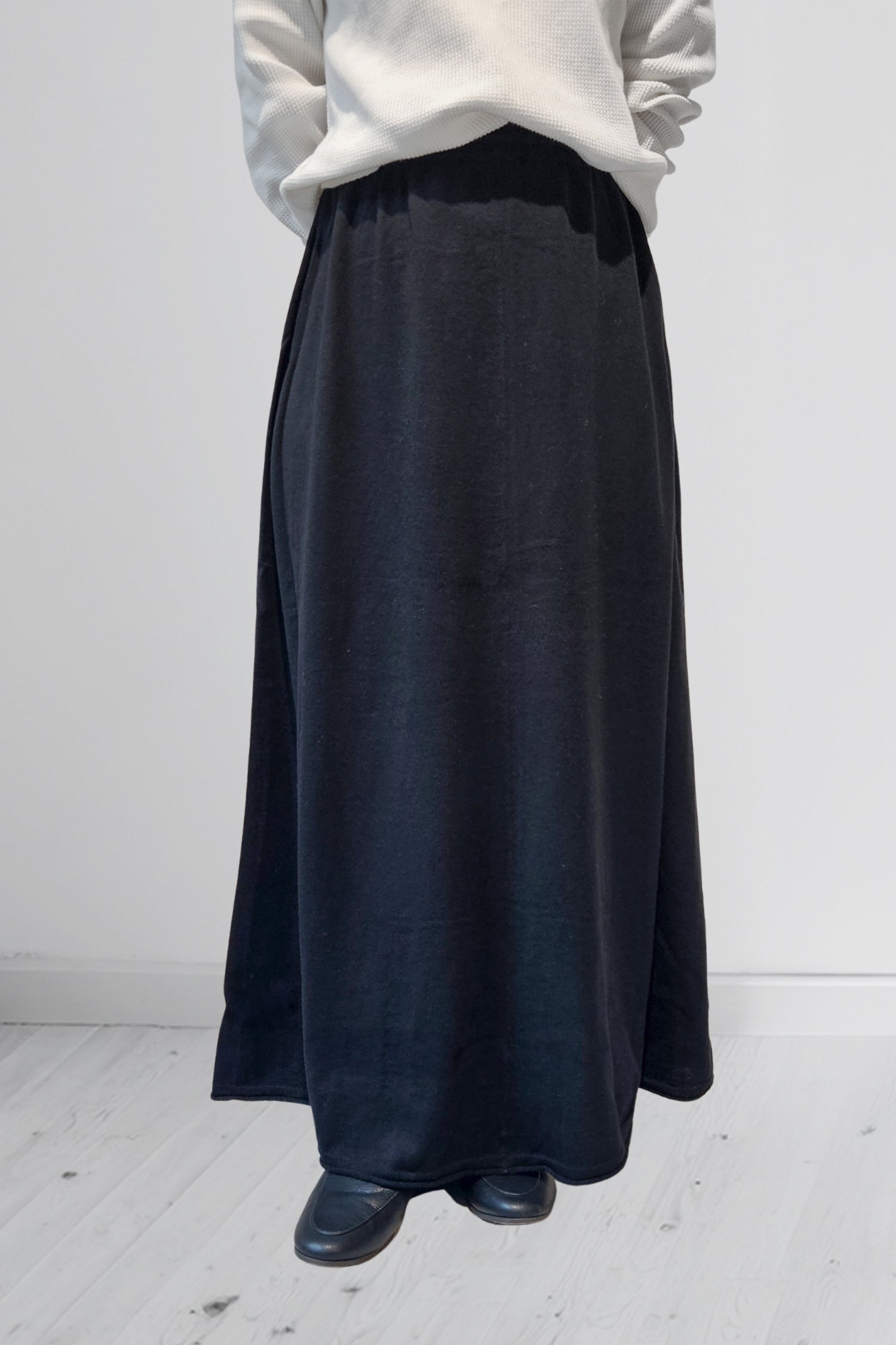 26SS Jupe froncée en coton et cachemire /CT26114