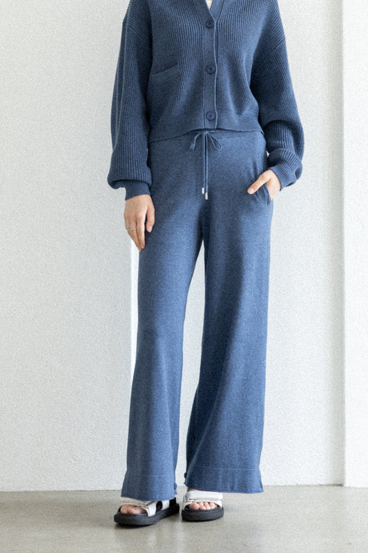 26SS Pantalon large en coton et cachemire /CT26115