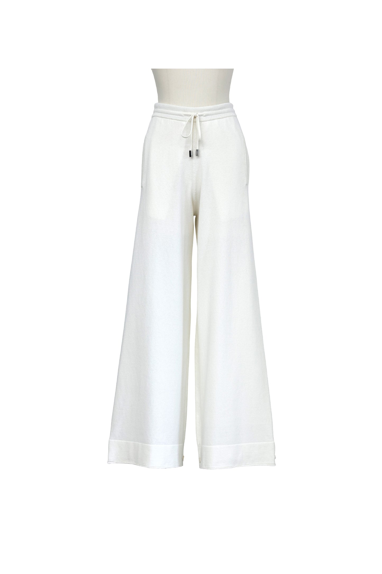 26SS Pantalon large en coton et cachemire /CT26115