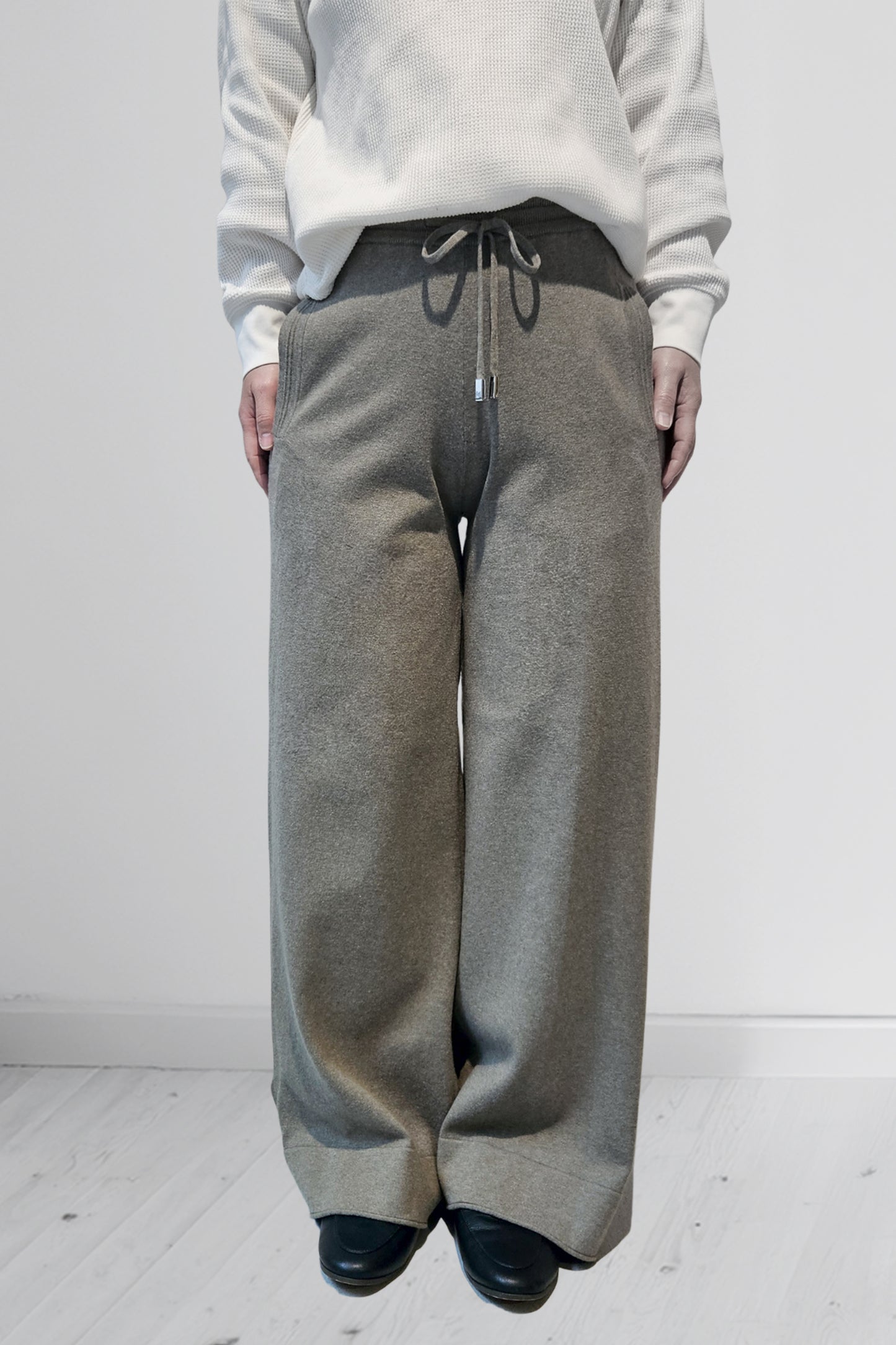 26SS Pantalon large en coton et cachemire /CT26115