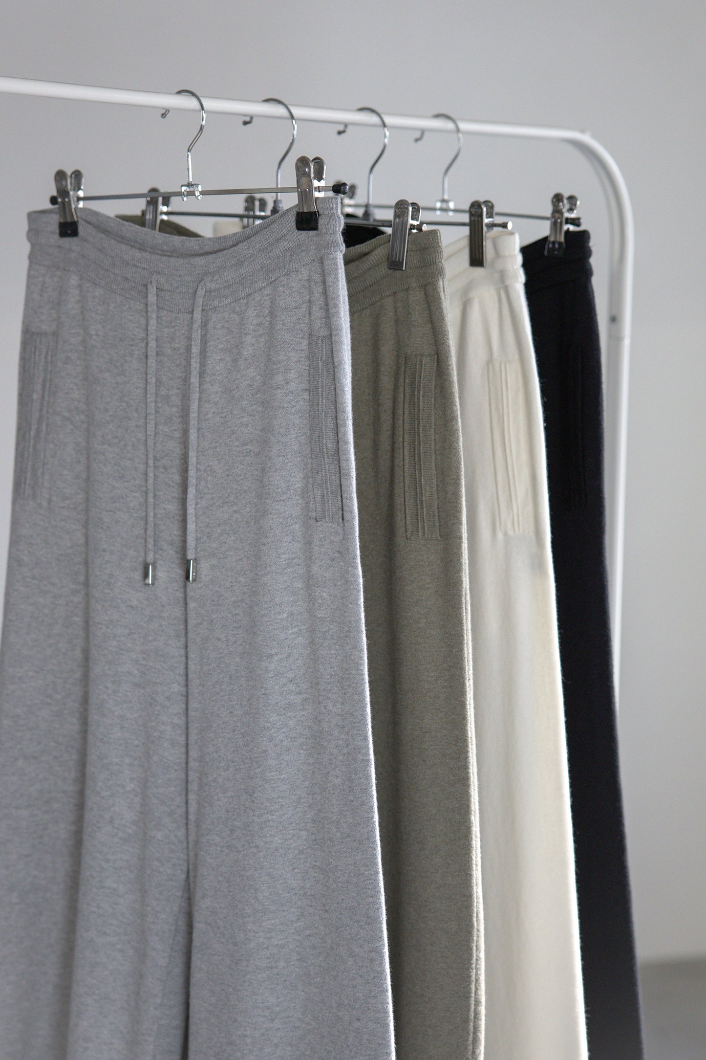 26SS Pantalon large en coton et cachemire /CT26115