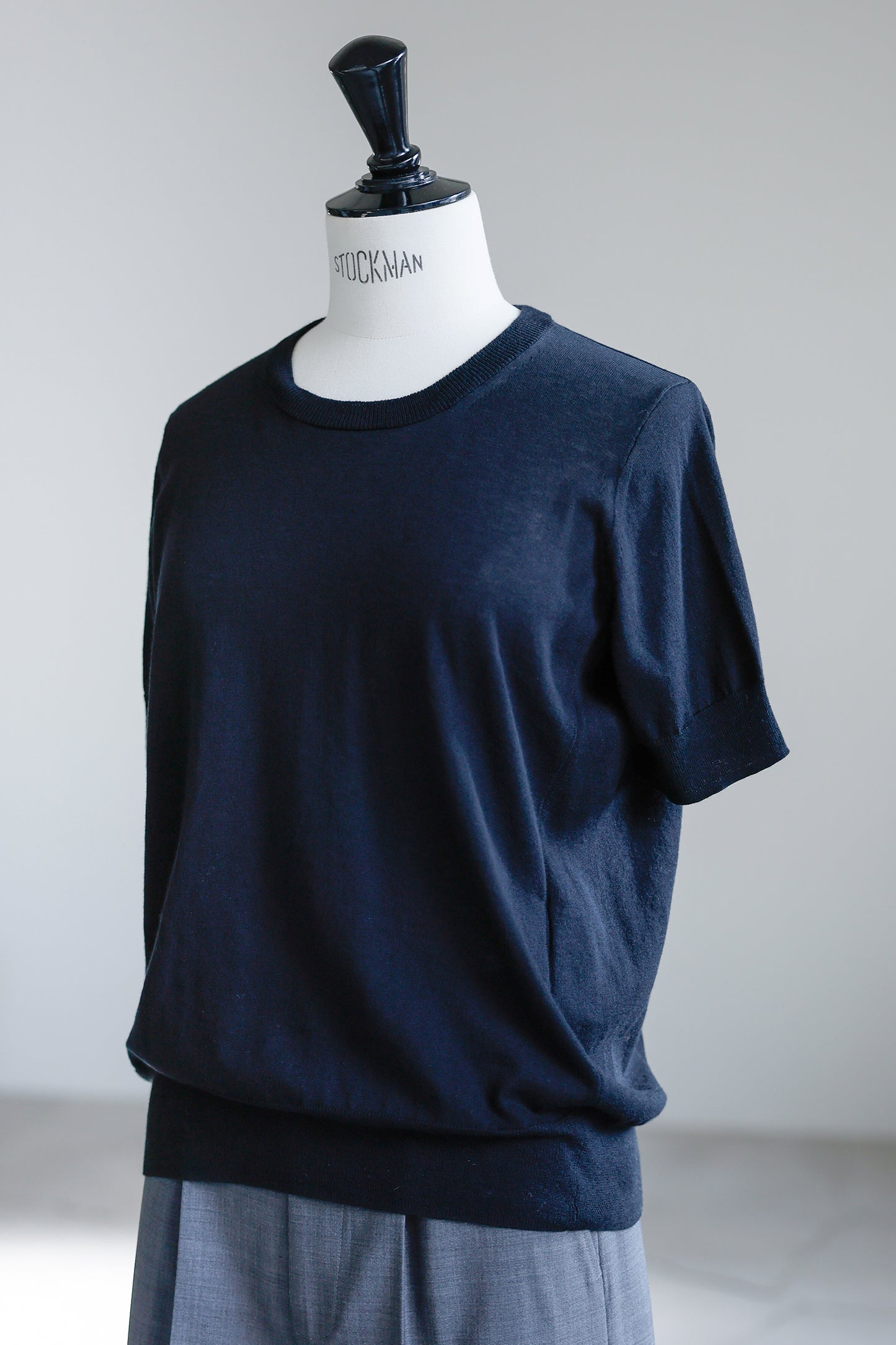 26SS Pull original à demi-manches en coton et soie /CT26117