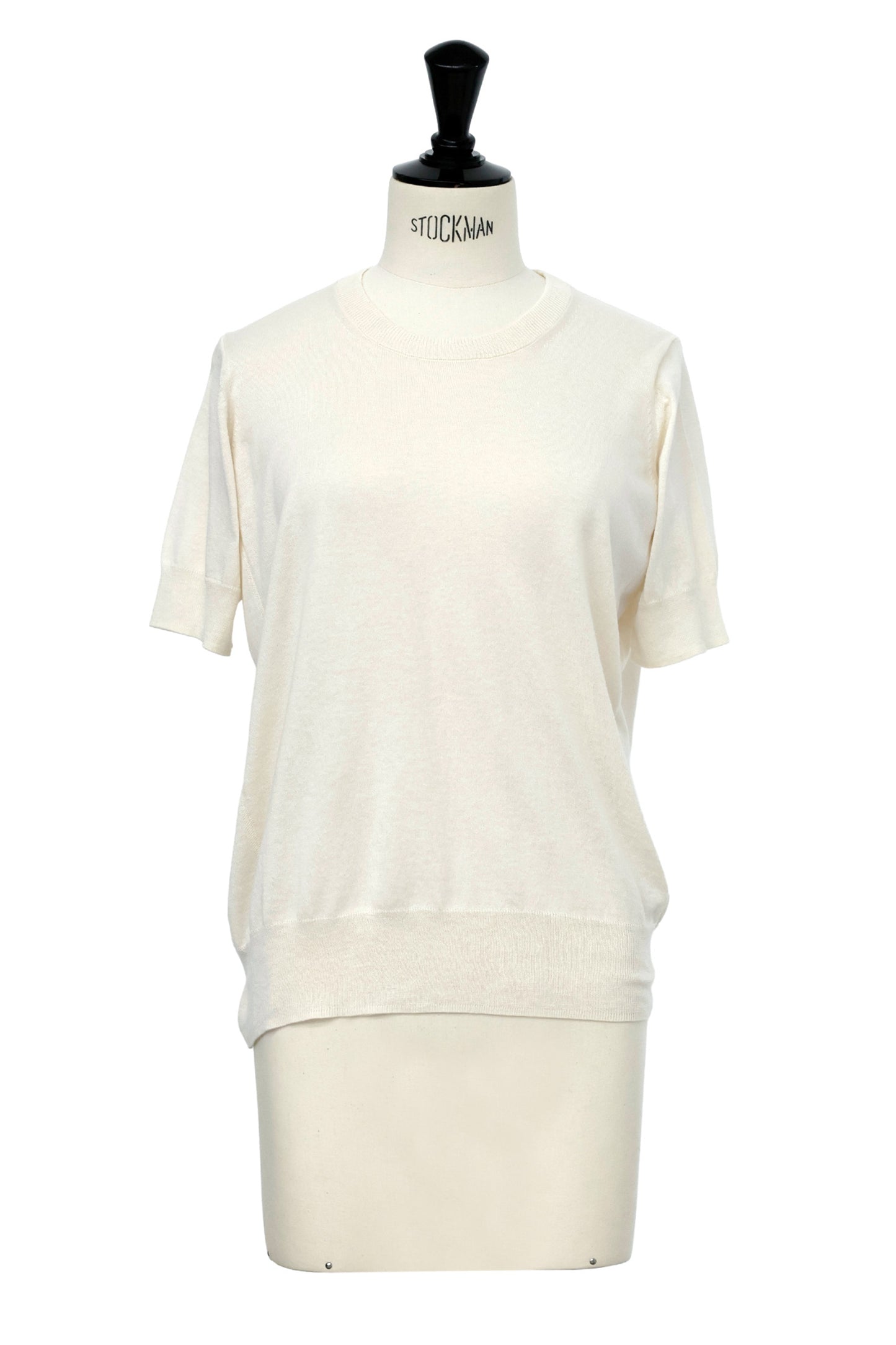 26SS Pull original à demi-manches en coton et soie /CT26117