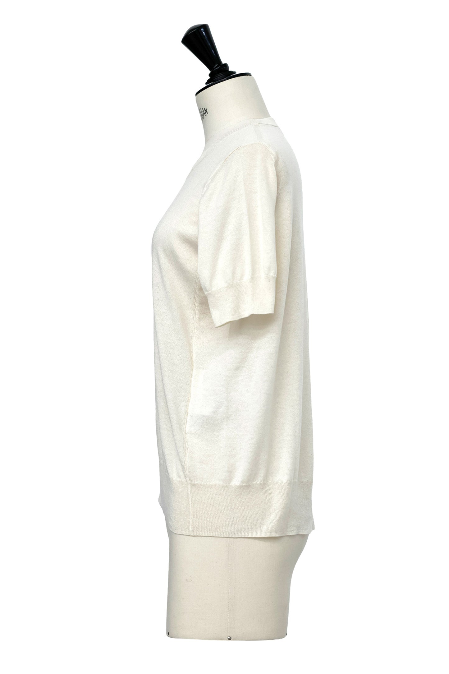 26SS Pull original à demi-manches en coton et soie /CT26117