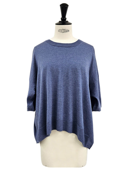 26SS Pull original à demi-manches en coton et soie /CT26118