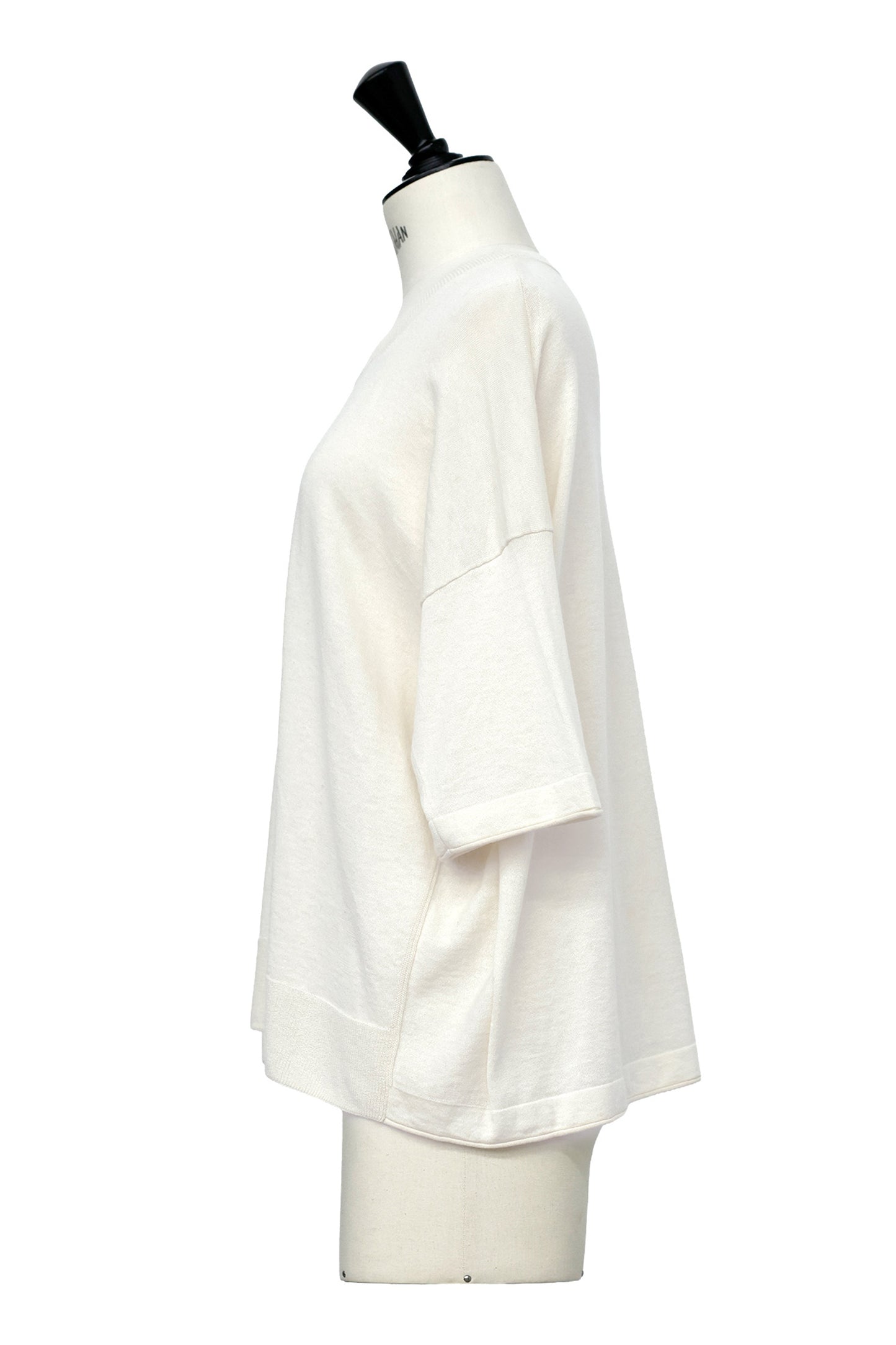 26SS Pull original à demi-manches en coton et soie /CT26118