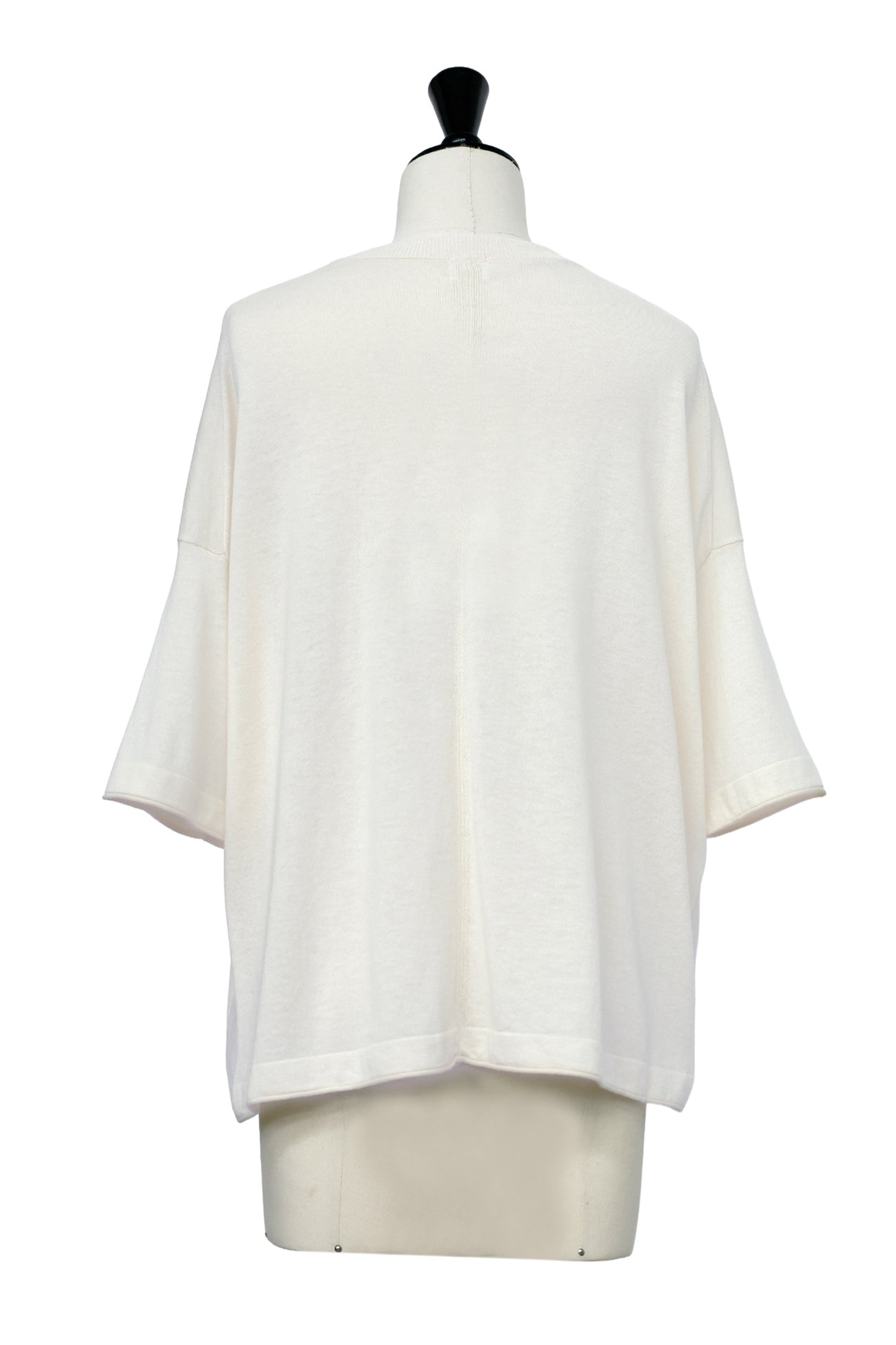 26SS Pull original à demi-manches en coton et soie /CT26118