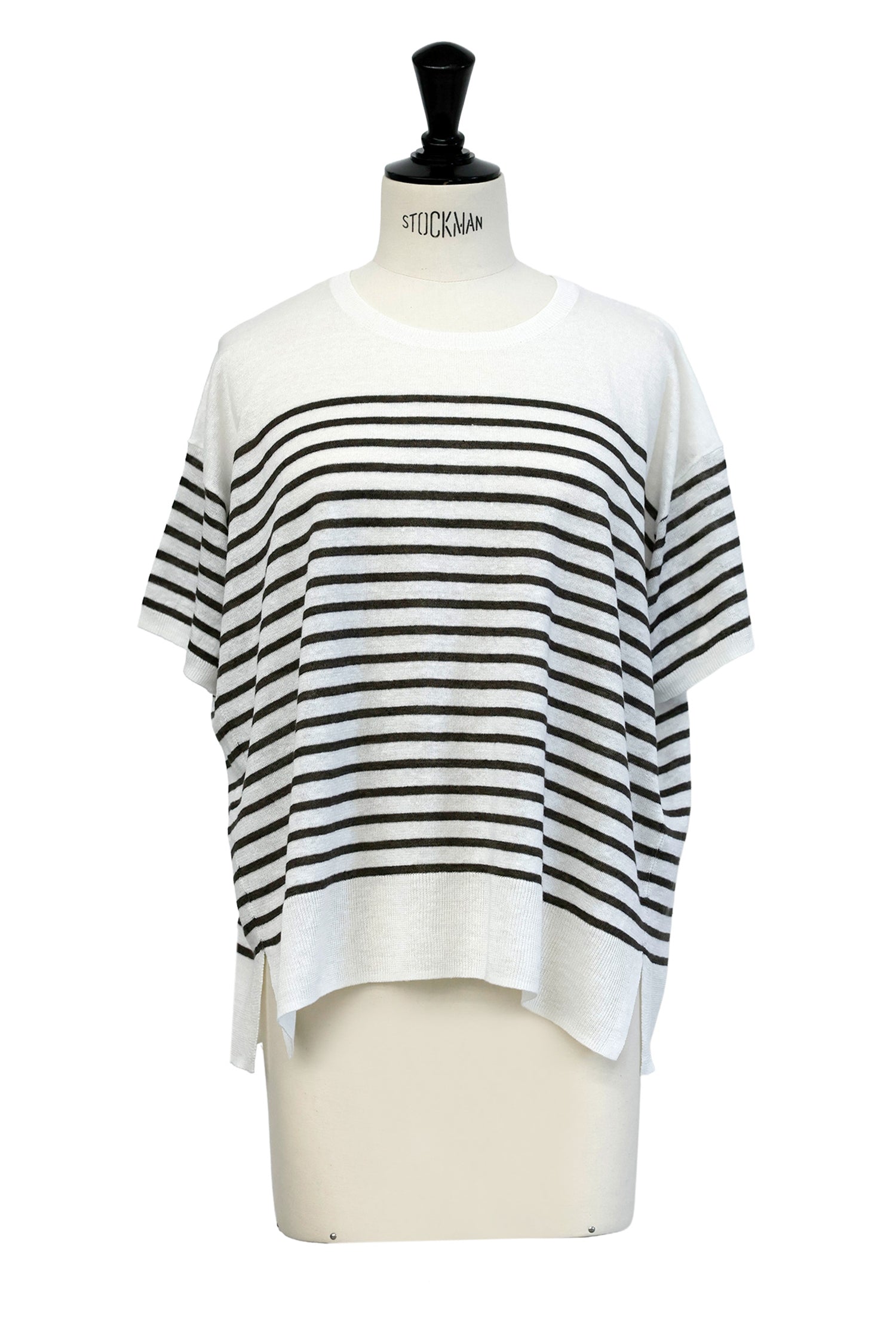 26SS Pull à demi-manches en lin /CT26122
