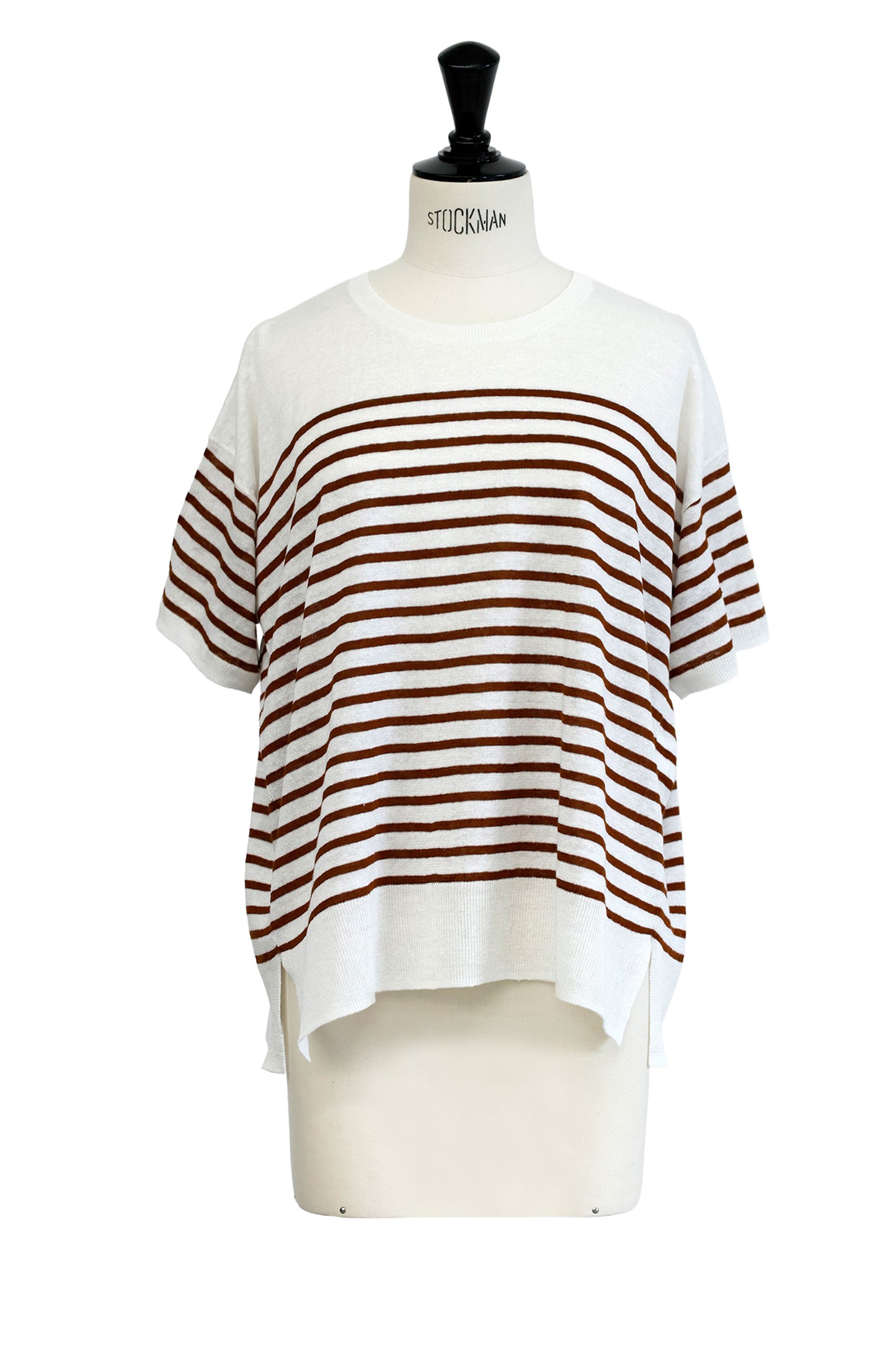 26SS Pull à demi-manches en lin /CT26122