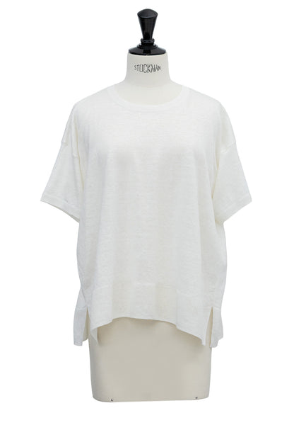 26SS Pull à demi-manches en lin /CT26122