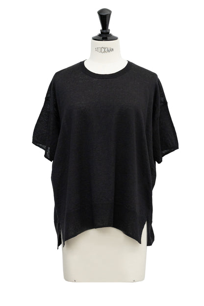 26SS Pull à demi-manches en lin /CT26122