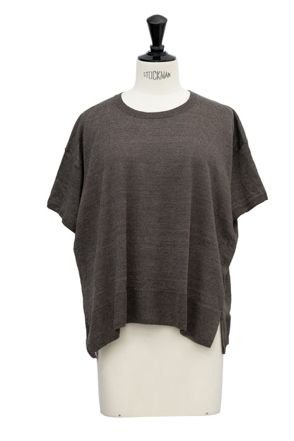 26SS Pull à demi-manches en lin /CT26122