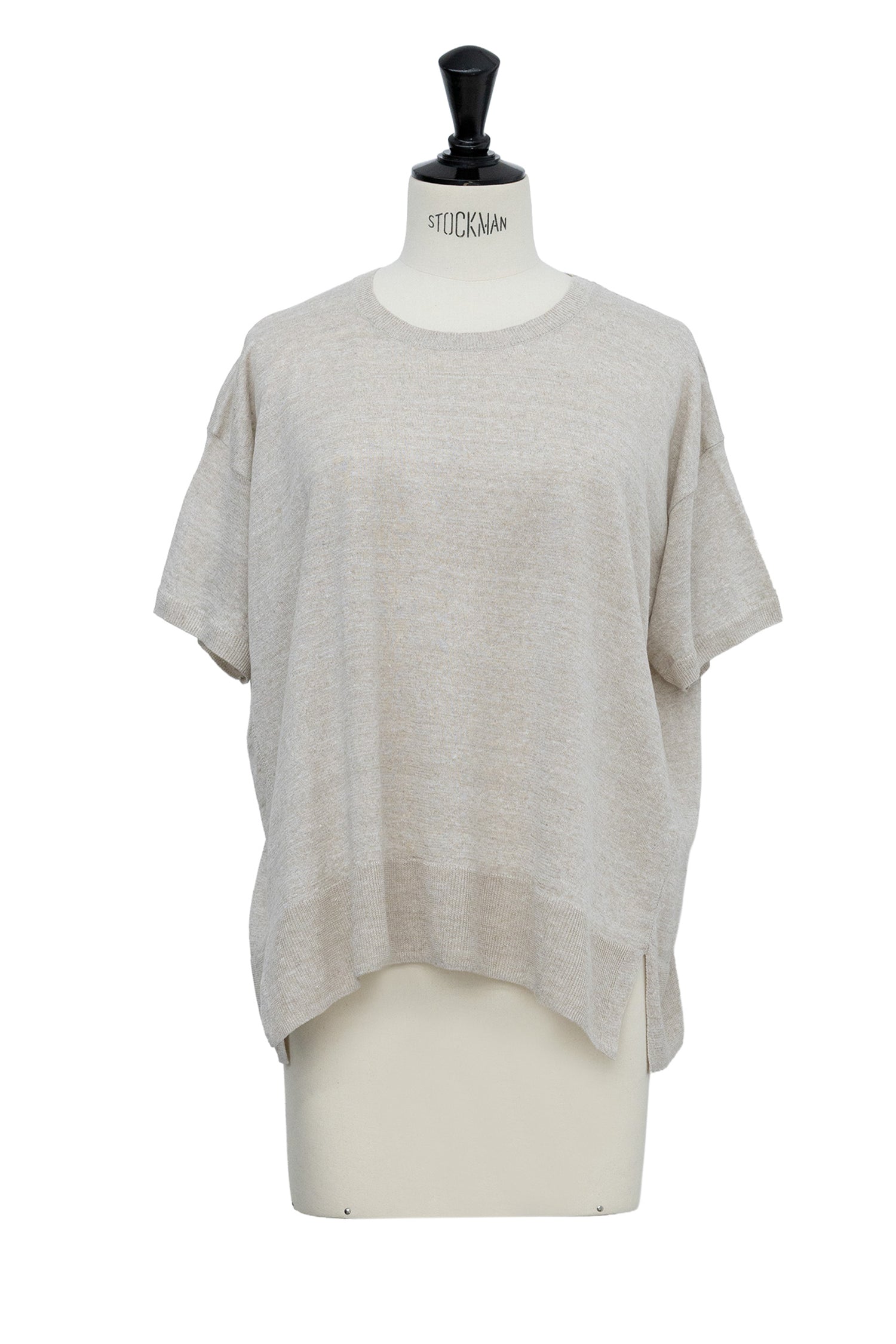 26SS Pull à demi-manches en lin /CT26122