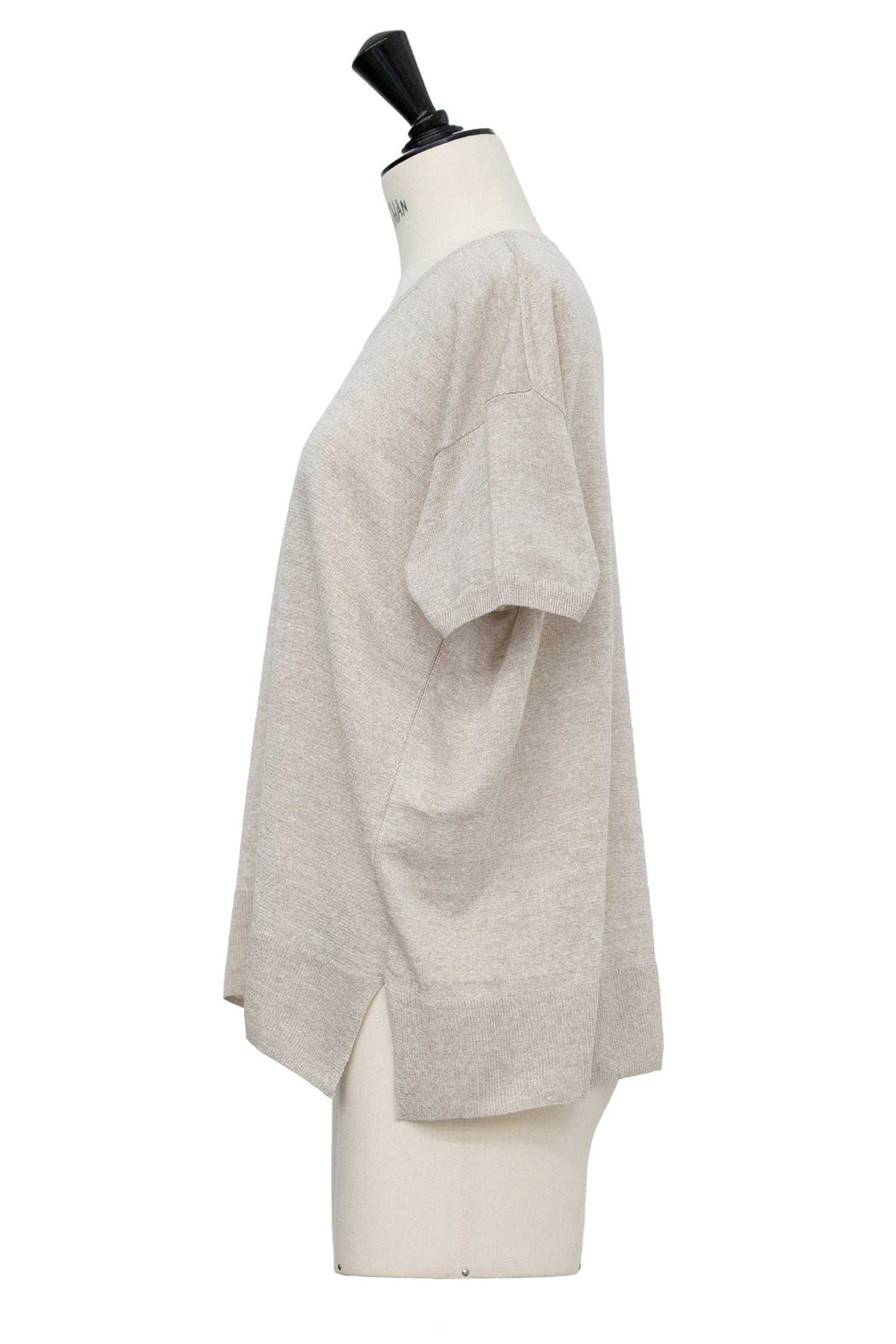 26SS Pull à demi-manches en lin /CT26122