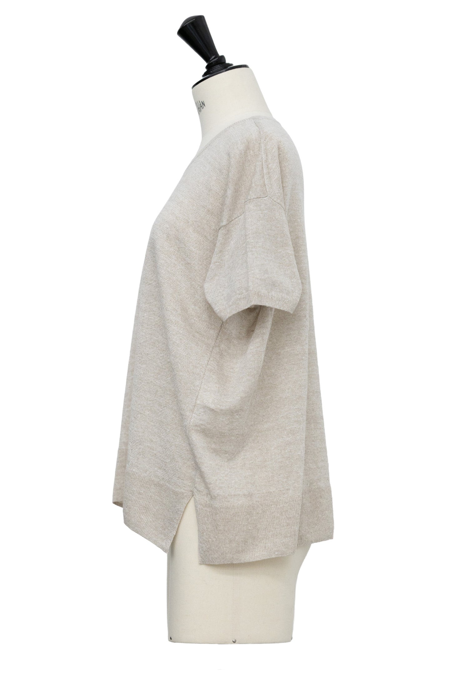 26SS Pull à demi-manches en lin /CT26122