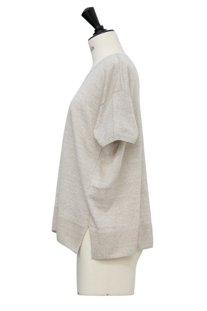 26SS Pull à demi-manches en lin /CT26122