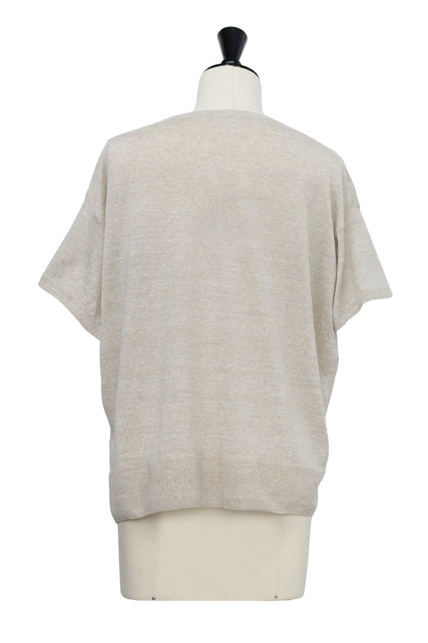 26SS Pull à demi-manches en lin /CT26122