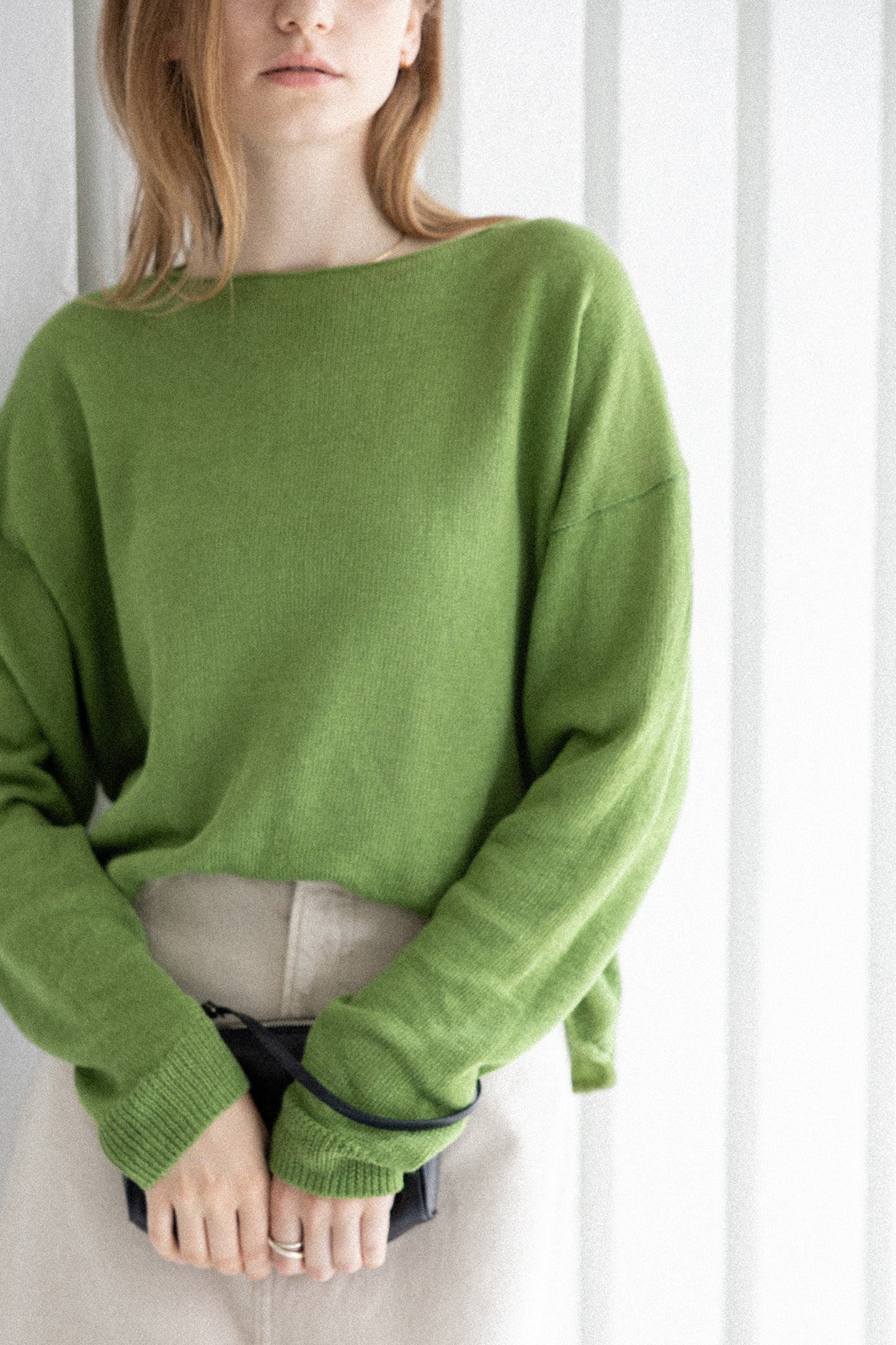 26SS Pull à encolure bateau en lin /CT26125