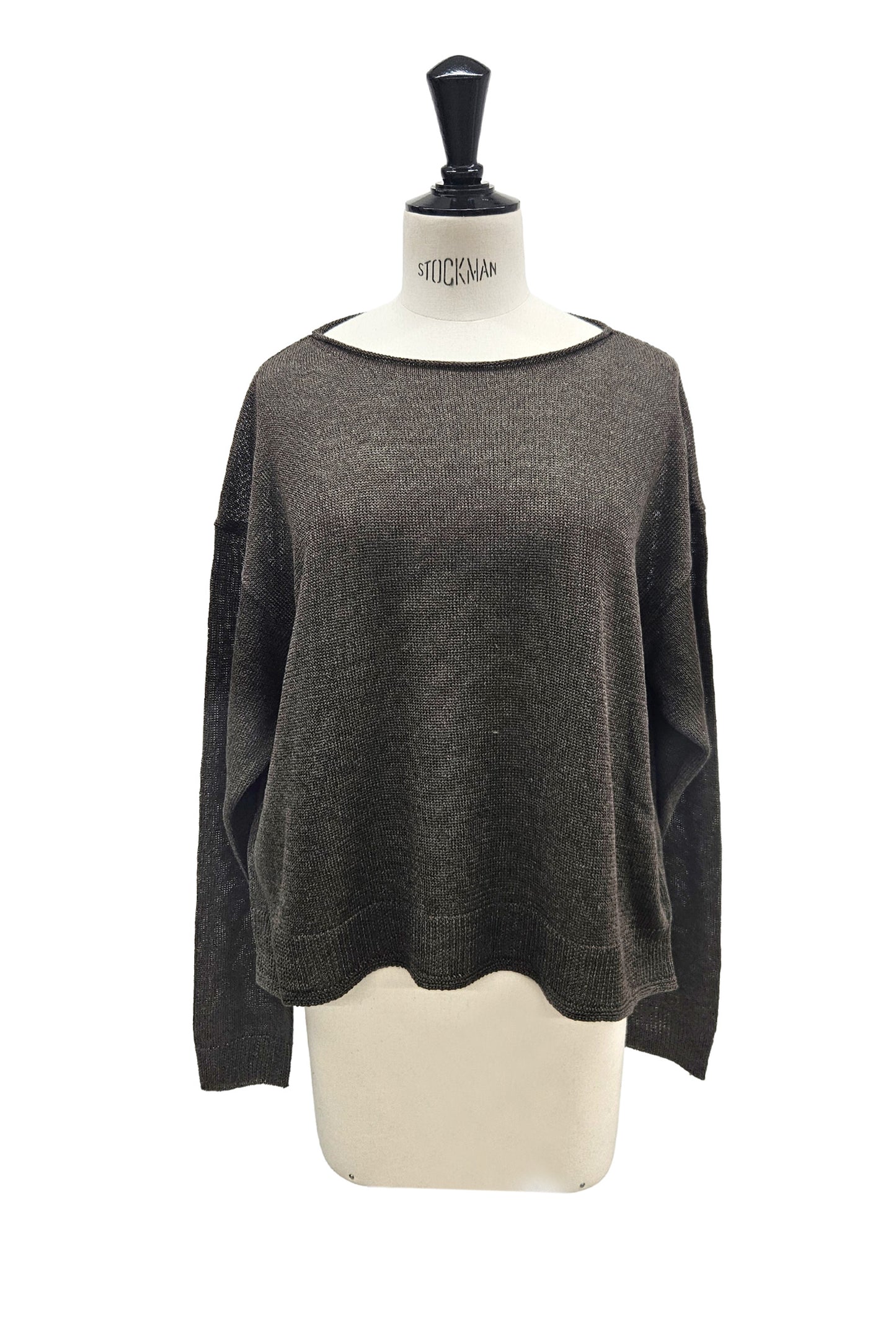 26SS Pull à encolure bateau en lin /CT26125