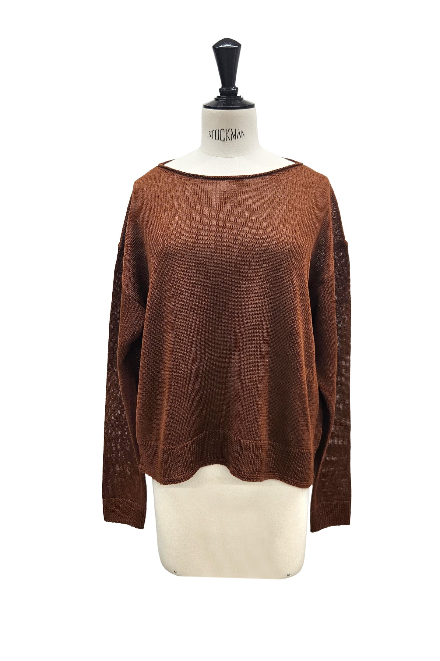 26SS Pull à encolure bateau en lin /CT26125