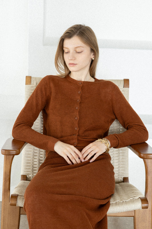 26SS Gilet côtelé en lin /CT26126