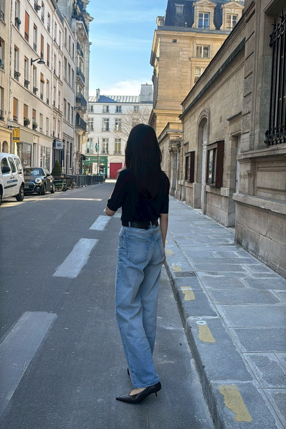 26AW Pull original en laine légère à côtes et manches mi-longues /CT26301