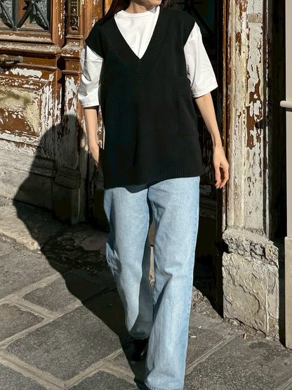 Gilet en laine de yak (fil italien) /ct26308