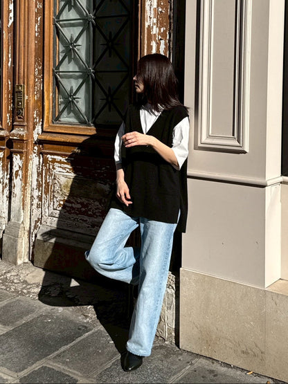 Gilet en laine de yak (fil italien) /ct26308