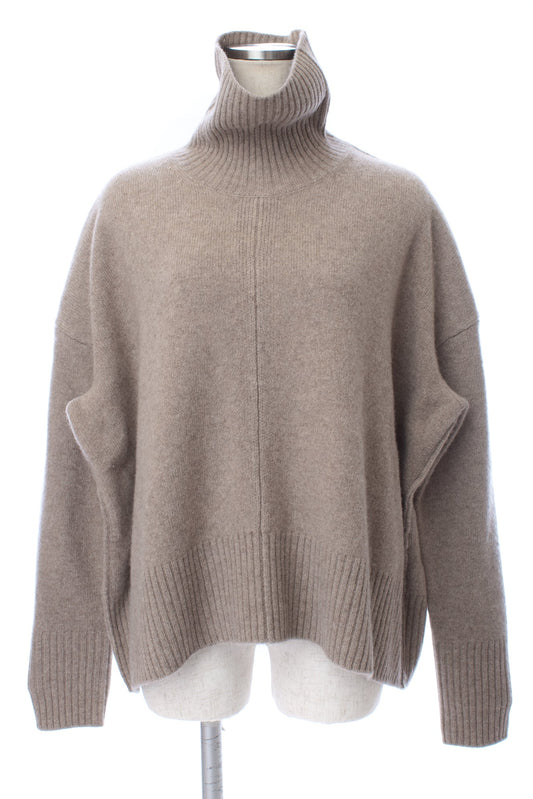 26AW Italian yarn yak wool oversized turtleneck pullover /CT26310