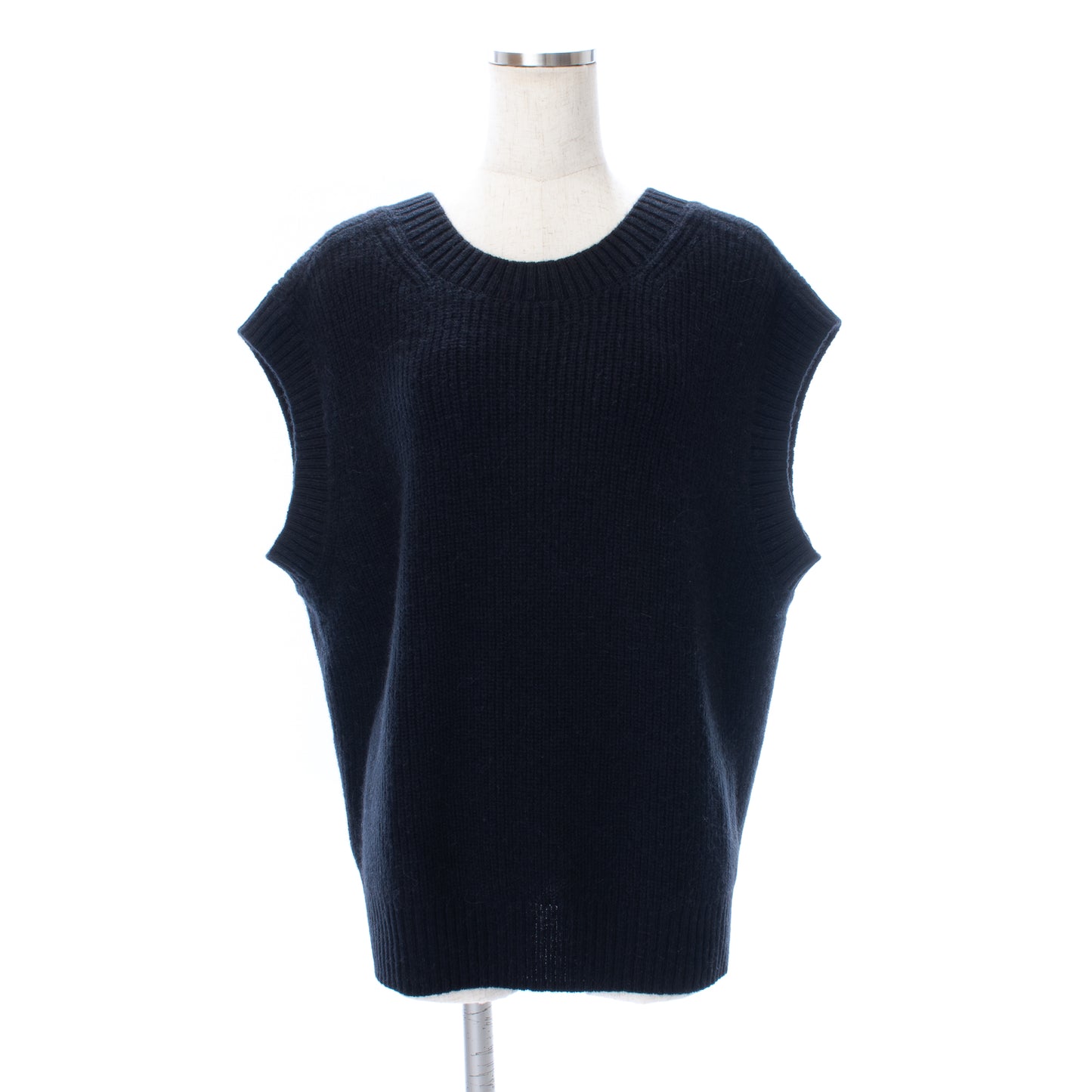 26AW Gilet côtelé 2 positions en alpaga royal /CT26311