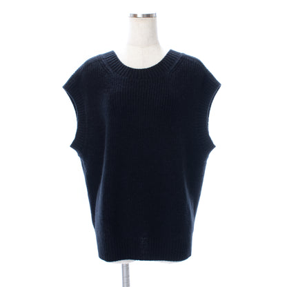 26AW Gilet côtelé 2 positions en alpaga royal /CT26311