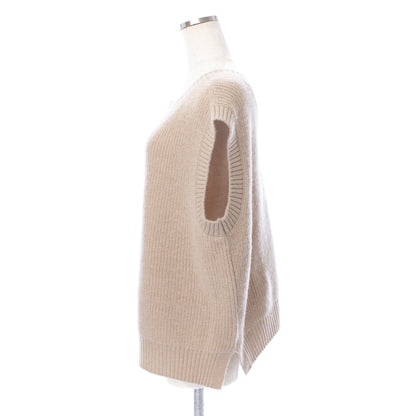 26AW Gilet côtelé 2 positions en alpaga royal /CT26311