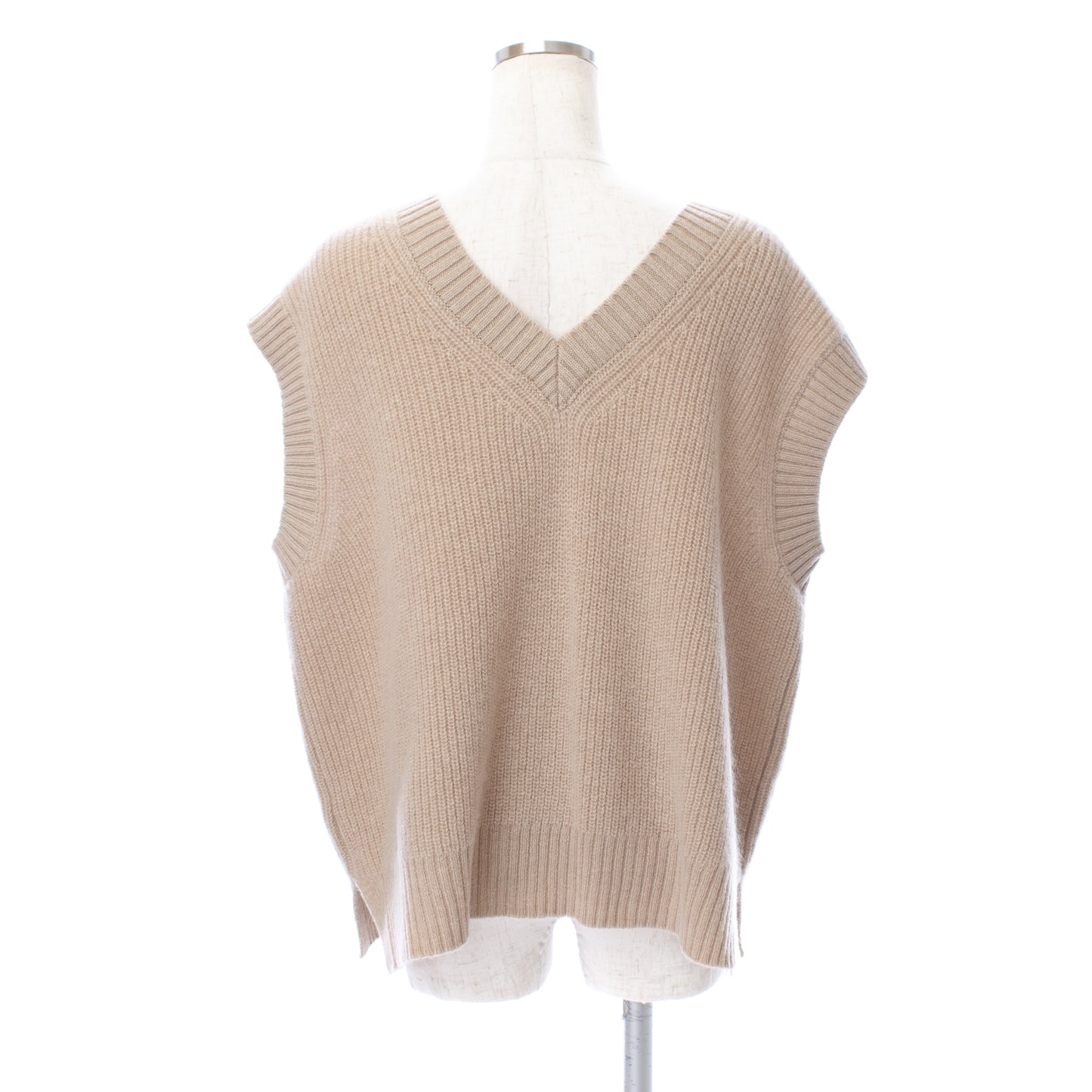 26AW Gilet côtelé 2 positions en alpaga royal /CT26311