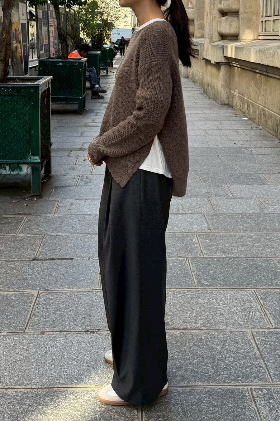 26AW Royal alpaca side slit pullover /CT26313