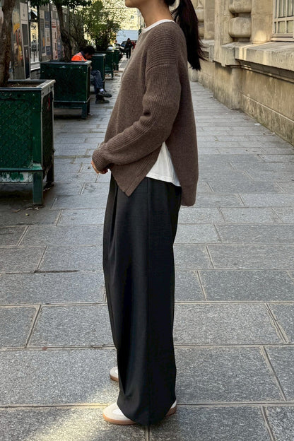 26AW Royal alpaca side slit pullover /CT26313
