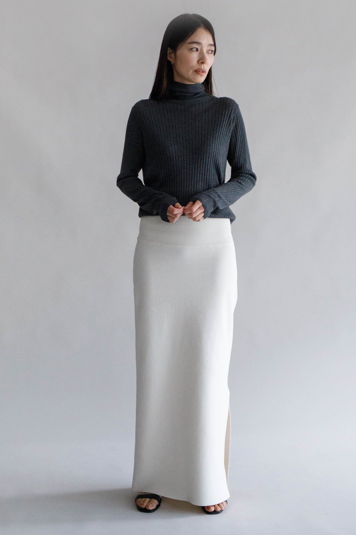 24SS Cotton cashmere pencil skirt /CT24123【CP04】